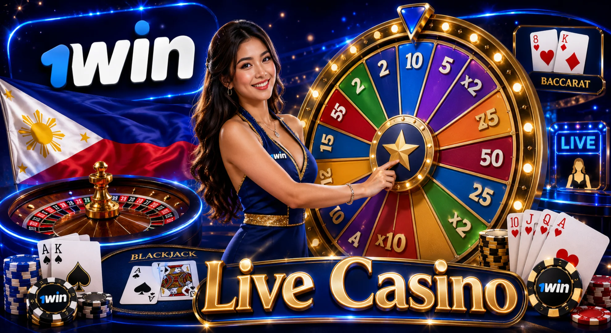 play 1win live casino