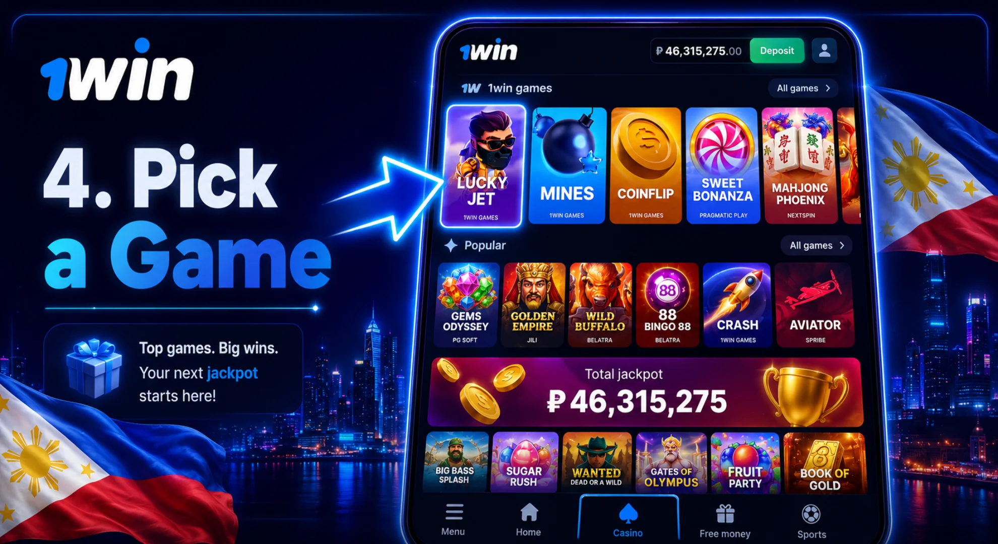 pick game and start play
