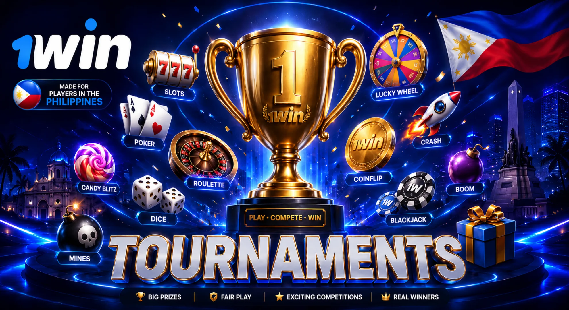 tournaments at 1win online casino