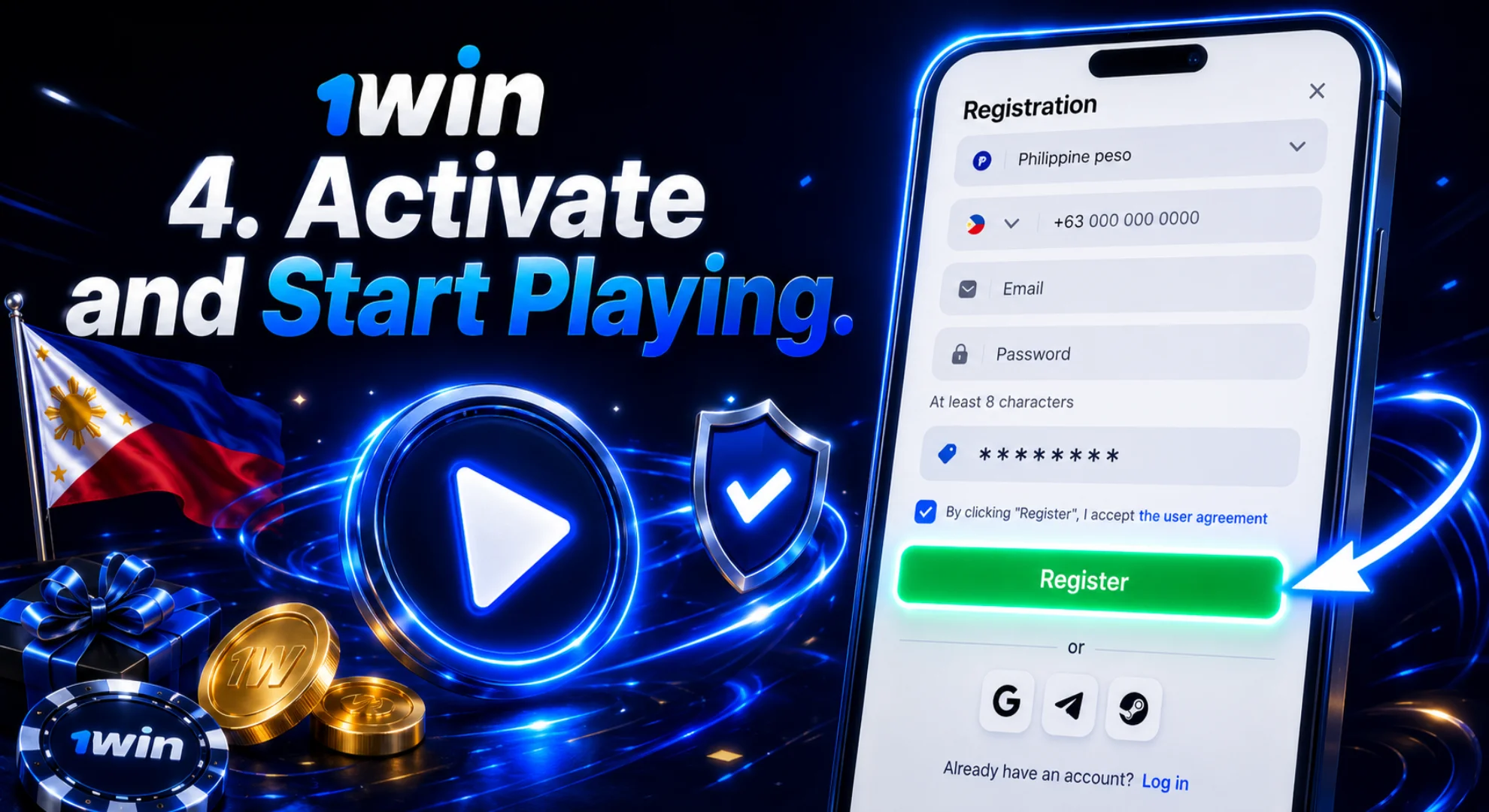 activate and start playing
