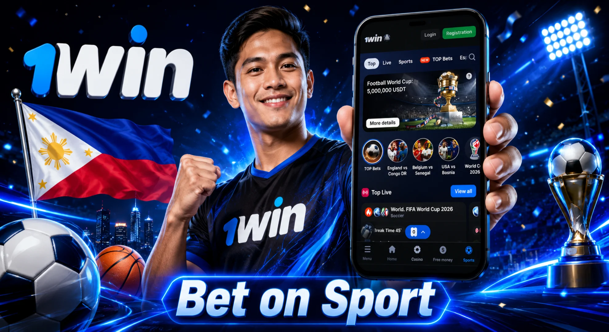 bet on sport in 1win app