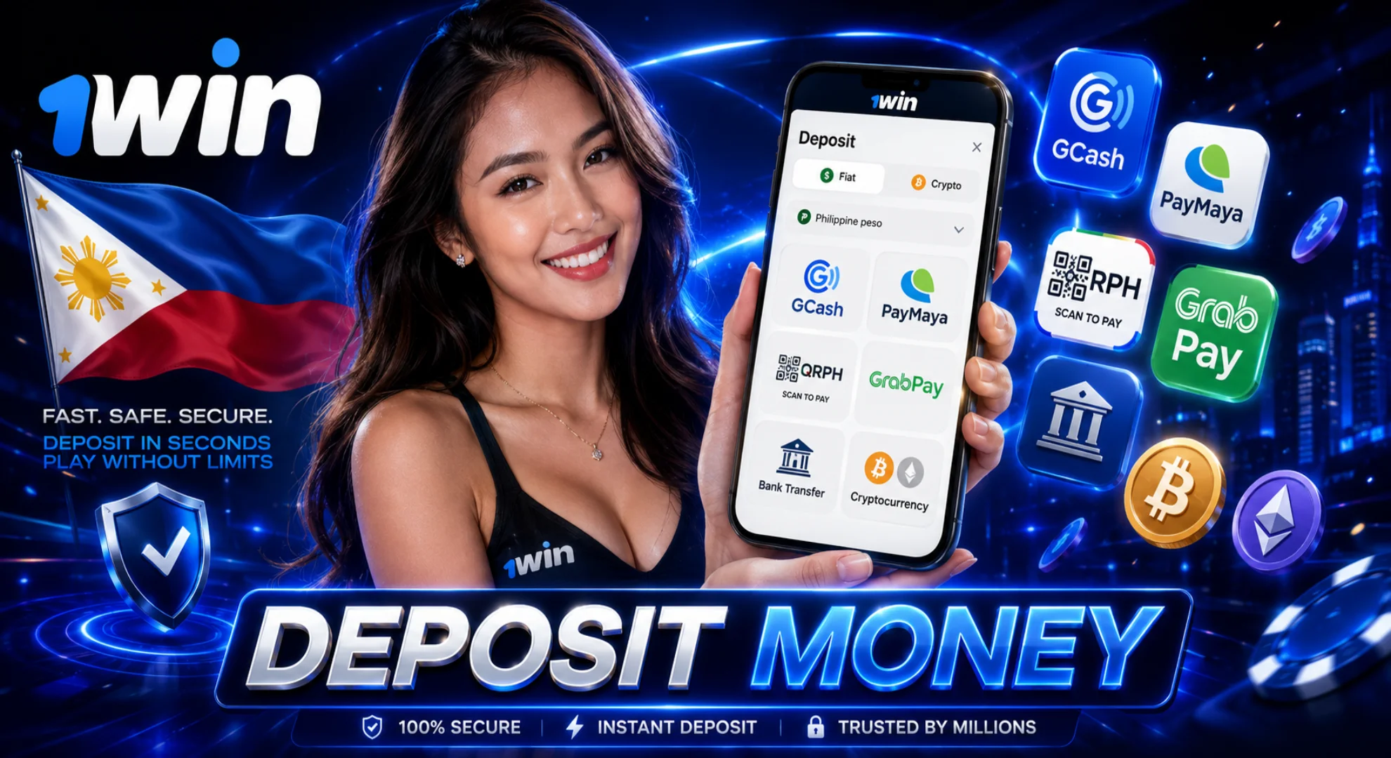 how to deposit money at 1win